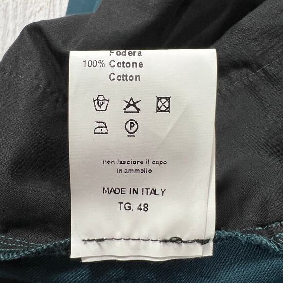 NWOT Jucca 365 Cigarette Pants High Rise Elastic Waist SIZE L TG 48 Teal Italy - Picture 5 of 11